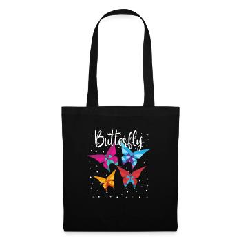 Origami Japanese Art Folding Crane Paper - Tote Bag - black - Front
