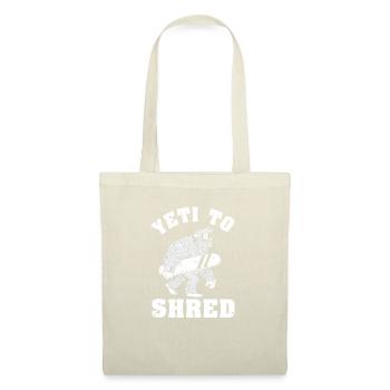 Yeti zu schreddern Snowboard Sasquatch Funny Snow - Stoffbeutel - Natur - Vorne