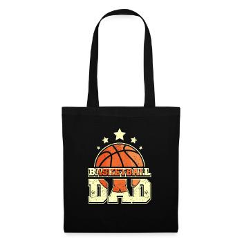 Basketball Daddy Father Dad - Stoffbeutel - Schwarz - Vorne