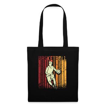 Retro Vintage Basketball Player - Stoffbeutel - Schwarz - Vorne