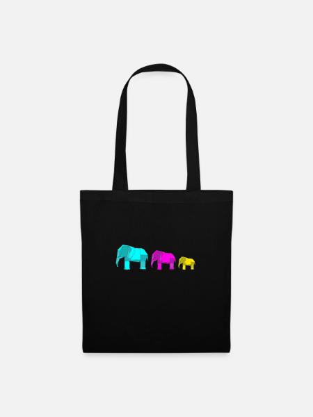 Origami Japanese Art Folding Crane Paper - Tote Bag - black