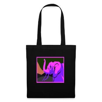 Awesome Elephant Lover Vapor Wave Designs - Stoffbeutel - Schwarz - Vorne