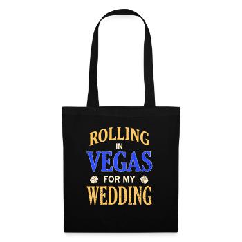 Rolling In Vegas For My Wedding Cool Retro T-Shirt - Stoffbeutel - Schwarz - Vorne