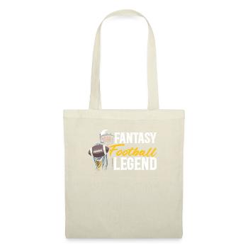Fantasy Fußball Legende Auto Draft Sport Lover - Stoffbeutel - Natur - Vorne