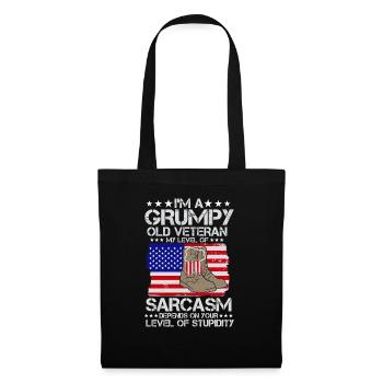 Grumpy Old Veterans Army US Patriot Father - Tote Bag - black - Front