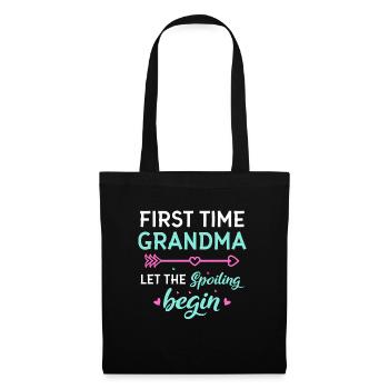 Pour la première fois, grand-mère a laissé le butin nouvelle grand-mère - Sac en tissu - noir - Devant