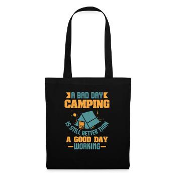 Ein schlechter Tag Camping ist immer noch besser als ein guter Tag - Stoffbeutel - Schwarz - Vorne