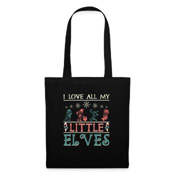 École des enseignants Noël Noël aime mes petits lutins - Sac en tissu - noir - Devant