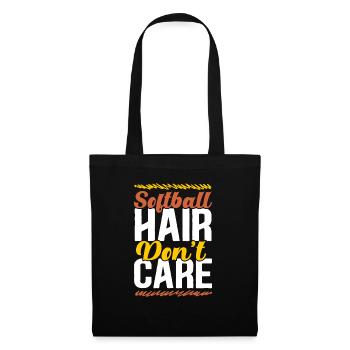 Les cheveux de softball ne se soucient pas des sports des joueurs de softball - Sac en tissu - noir - Devant