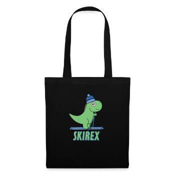 Ski T-Rex Ski Dino Hiver Montagnes Alpes Piste Ski - Sac en tissu - noir - Devant