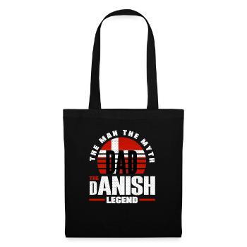 Denmark Danish Denmark Flag Father - Tote Bag - black - Front