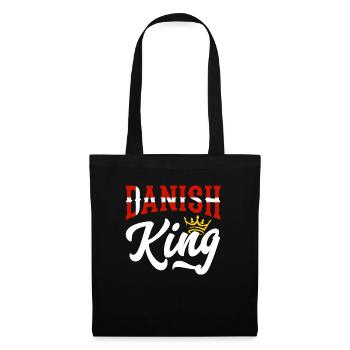 Roi du Danemark Danemark Danemark Drapeau du Danemark - Sac en tissu - noir - Devant
