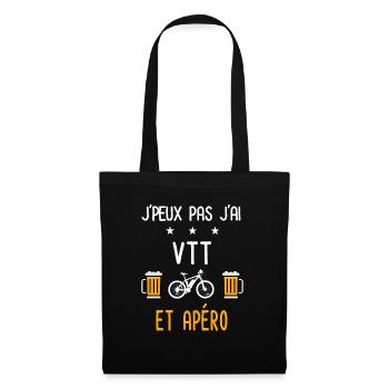 je peux pas j'ai VTT apéro - Sac en tissu - noir - Devant