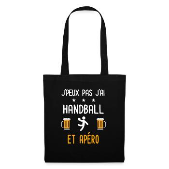 je peux pas j'ai handball joueur apéro - Sac en tissu - noir - Devant