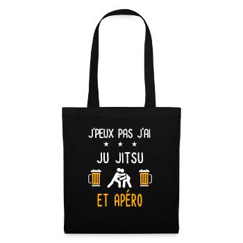 je peux pas j'ai ju jitsu apéro - Sac en tissu - noir - Devant