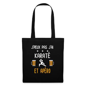 je peux pas j'ai karaté combat apéro - Sac en tissu - noir - Devant
