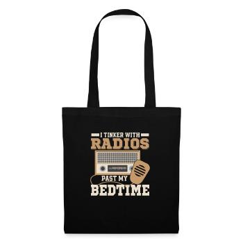 Je bricole avec des radios devant mon opérateur du coucher Ama - Sac en tissu - noir - Devant