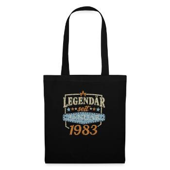 Geburtstag Sprüche Januar 1983 Geschenke - Stoffbeutel - Schwarz - Vorne