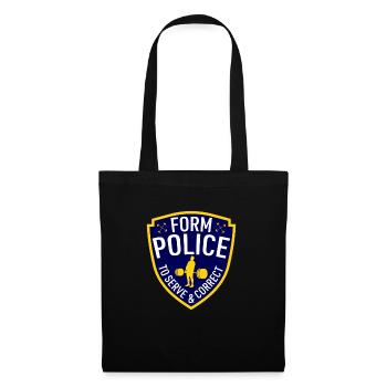 Form Police Powerlifting - Tote Bag - black - Front