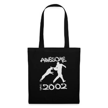 Awesome since 2002. Agility, Hundetraining - Stoffbeutel - Schwarz - Vorne