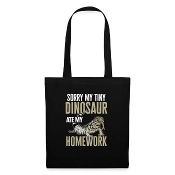Teju Tegu Lézard Reptile Herpétologiste - Sac en tissu - noir - Devant