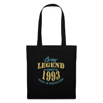 Lebende Legende seit 1993 Geburtstag Modern - Stoffbeutel - Schwarz - Vorne
