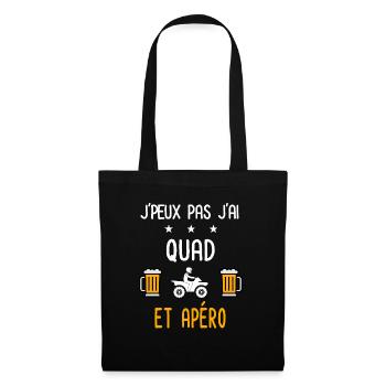 je peux pas j'ai quad apéro - Sac en tissu - noir - Devant