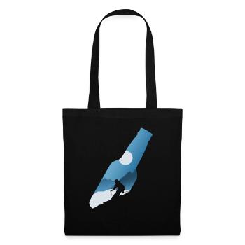 Après-ski Bière Ski Montagne Ski - Sac en tissu - noir - Devant