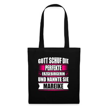 Erzgebirge Frau Namen Sachsen Mareike - Stoffbeutel - Schwarz - Vorne