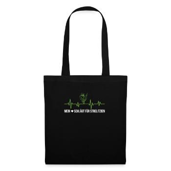 My heart beats for Strelizien heartbeat - Tote Bag - black - Front