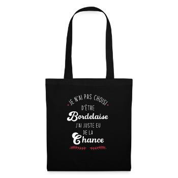 Je n'ai pas choisi d'etre Bordelaise - Sac en tissu - noir - Devant