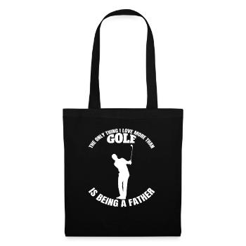 Golf Père Golf Club Golf Balle de golf Papa Golfeur - Sac en tissu - noir - Devant