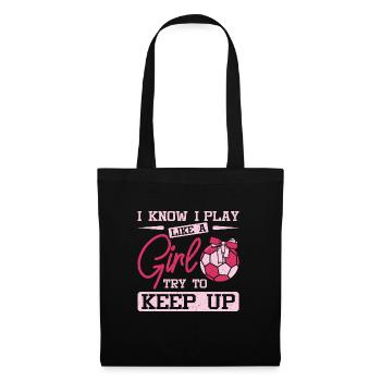 Play like a girl handball - Stoffbeutel - Schwarz - Vorne