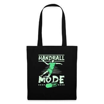 Handball mode on - Stoffbeutel - Schwarz - Vorne