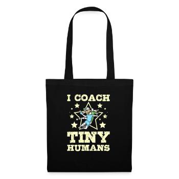 I coach tiny humans Handball - Stoffbeutel - Schwarz - Vorne