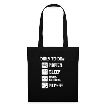 Fan de cinéma Daily Binge Watcher Ramen Lover - Sac en tissu - noir - Devant