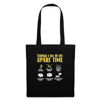 Budgerigar Parakeet Bird Pet Gift - Tote Bag - black - Front