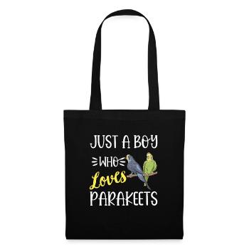 Budgerigar Parakeet Bird Pet Gift - Tote Bag - black - Front