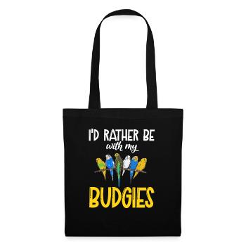 Budgerigar Parakeet Bird Pet Gift - Tote Bag - black - Front