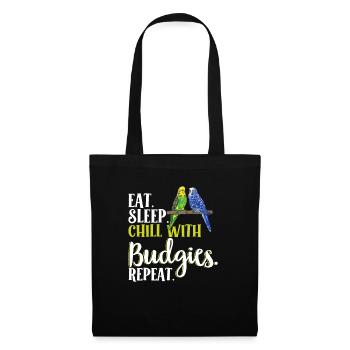Budgerigar Parakeet Bird Pet Gift - Tote Bag - black - Front