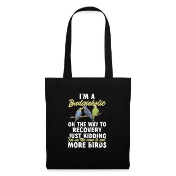 Budgerigar Parakeet Bird Pet Gift - Tote Bag - black - Front