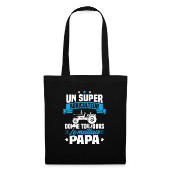 Super agriculteur donne toujours le meilleur papa - Sac en tissu - noir - Devant