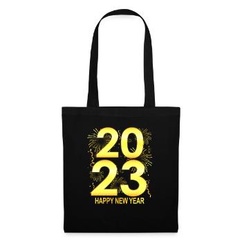 Fête pour le Nouvel An 2023 - Bonne année - Sac en tissu - noir - Devant