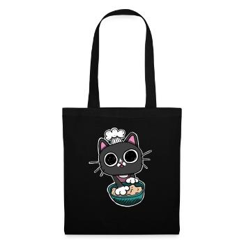 Kitty making Biscuits Cat Black - Tote Bag - black - Front