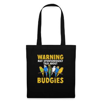 Budgerigar Parakeet Bird Pet Gift - Tote Bag - black - Front