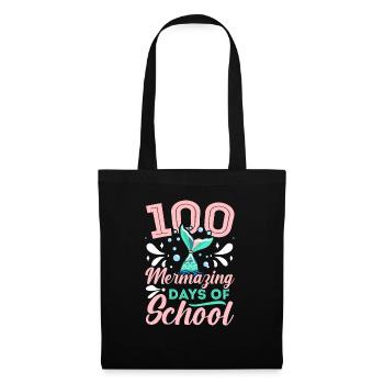 100 jours de merveille de l’école Mermaid Lover Student - Sac en tissu - noir - Devant