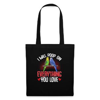 Budgerigar Parakeet Bird Pet Gift - Tote Bag - black - Front
