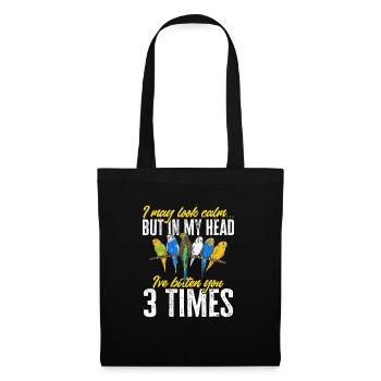 Budgerigar Parakeet Bird Pet Gift - Tote Bag - black - Front