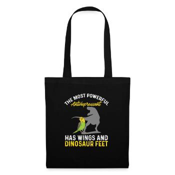 Budgerigar Parakeet Bird Pet Gift - Tote Bag - black - Front