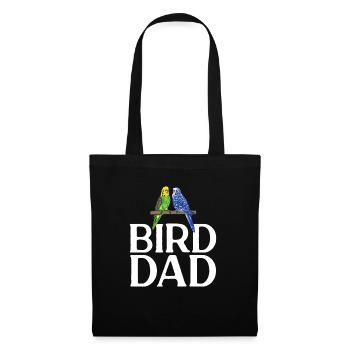 Wellensittich Sittich Vogel Haustier Geschenk - Stoffbeutel - Schwarz - Vorne